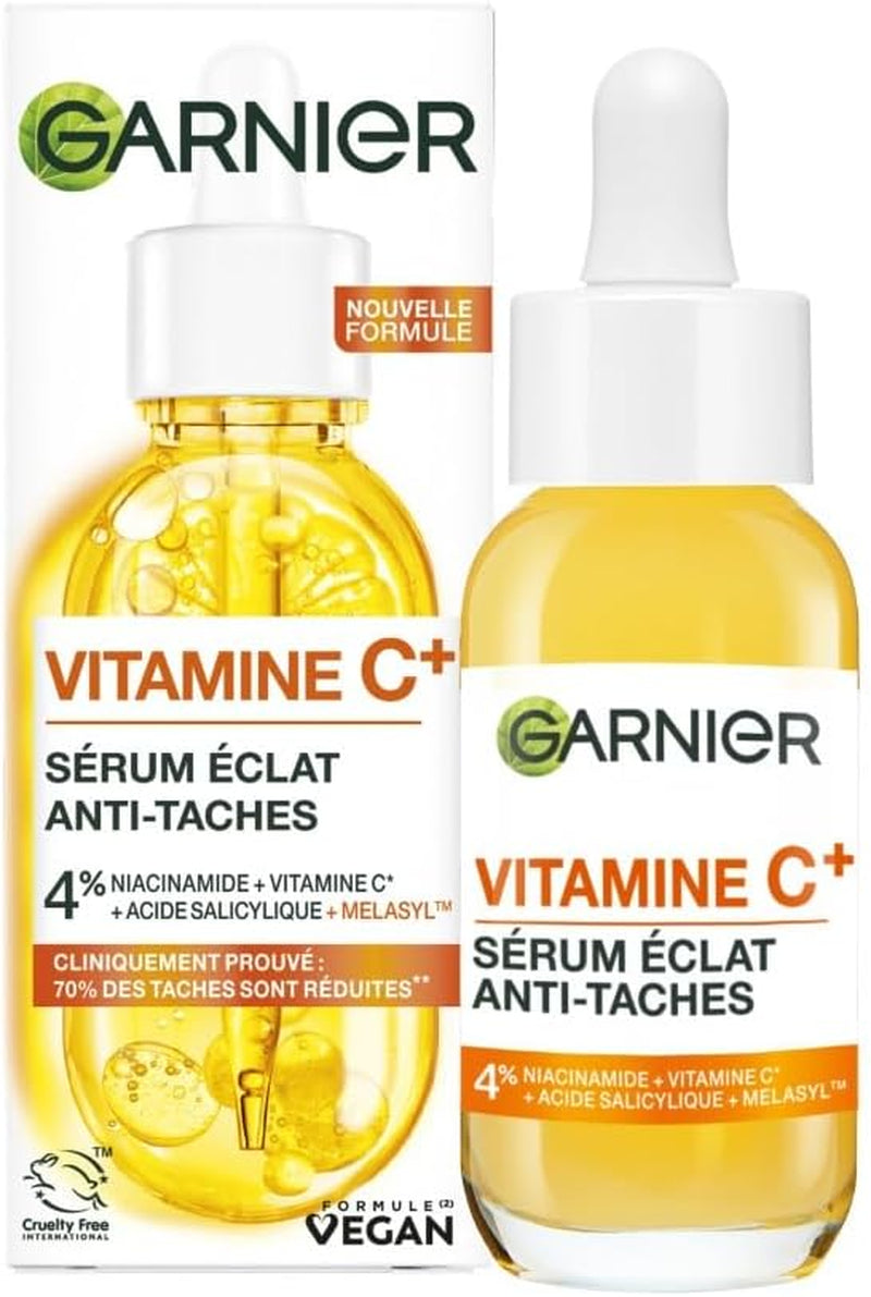 Skin Active - Sérum Éclat - Anti-Tache Brunes - Soin Visage Enrichi En 3.5-4% Niacinamide, Vitamine C & Acide Salicylique - Vegan & Cruelty Free - 30 Ml - L'Emballage Peut Varier