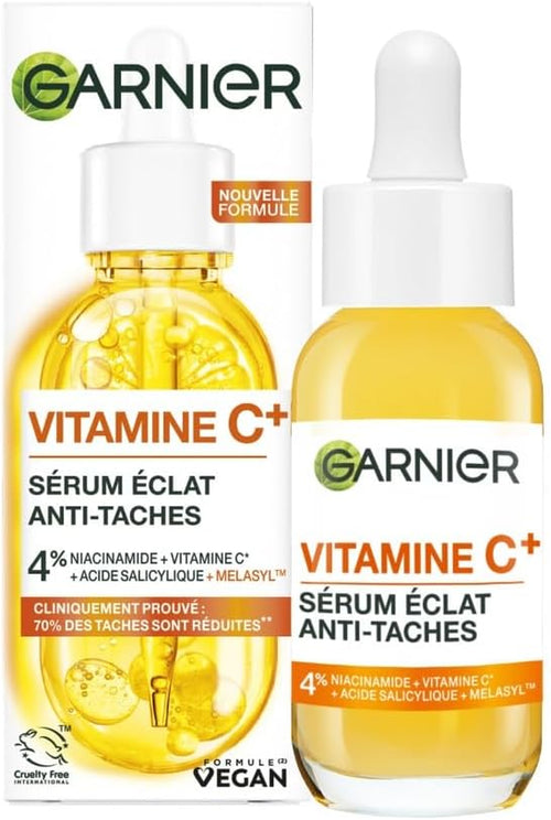 Skin Active - Sérum Éclat - Anti-Tache Brunes - Soin Visage Enrichi En 3.5-4% Niacinamide, Vitamine C & Acide Salicylique - Vegan & Cruelty Free - 30 Ml - L'Emballage Peut Varier