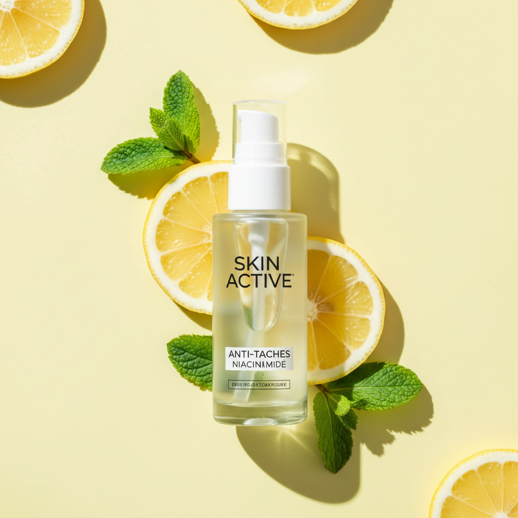 Sérum Éclat Anti-Taches style frais citron et feuilles